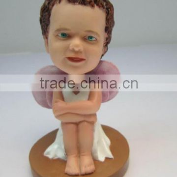 customize design resin sitting angel figurine