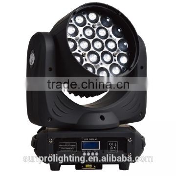 Pro lighting factory price 19X12watt wash zoom beam rgbw 4-in-1 stage light