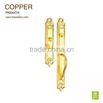 2016 American golden plated double sided door handle LC0118A SG for mid-east market
