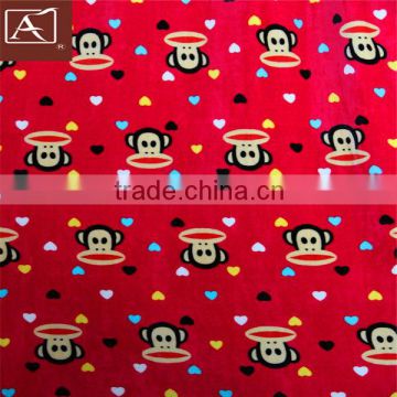 flannel fabric for baby cartoon design micro soft blanket flannel 100% polyester