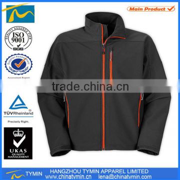 Wholesale windbreaker plus size jacket plain black softshell jacket