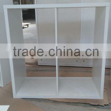White melamine 12/25 mm particle board 4 Cube Cabinet