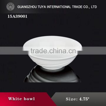 Design durable white ceramic bowl, hotel restaurant of white porcelain bowl of soup
