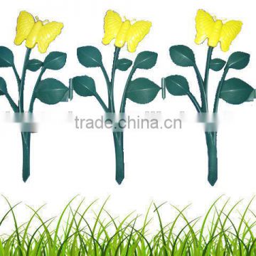 Plastic garden fence with flower style, 2015hot selling