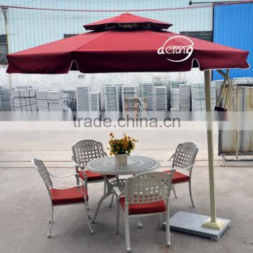 Cheap outdoor patio hand push outdoor cafe parasol round sun beach home garden umbrella Exporter