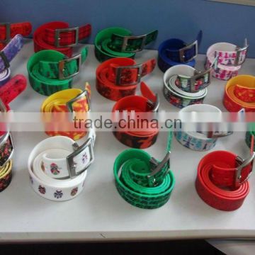 eco-friendly colorful Silicon Waist Belt for girl