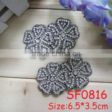 SF0816 High quality rhinestone flower fashion ladies shoe accessories