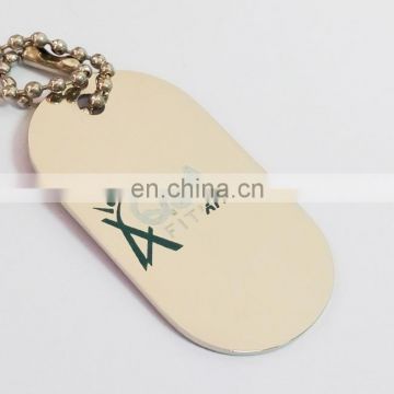 Wholesale enamel brass dog tags with ball chain / custom embossed dog tags