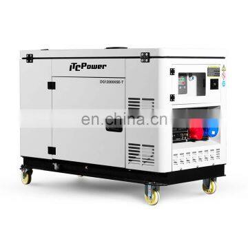 V-Twin cylinders 9kw electric start air-cooled diesel generator