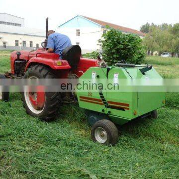 Micro tractor mounted PTO mini round hay baler