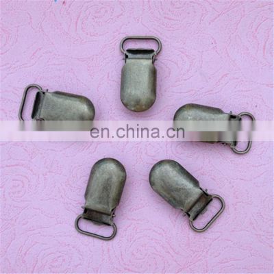 Adjusters mini elastic 15mm copper round metal suspender clips 25mm buckle
