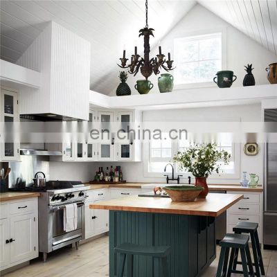 Modern Style Matt Lacquer Wood Kitchen Furniture Marble Counter Top Kitchen Cabinets