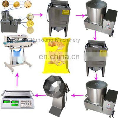 Semi Automatic Small Scale Potato Chips  French Chips Cut Slicer Strip Frying Packing Making Machine of 30-50kg