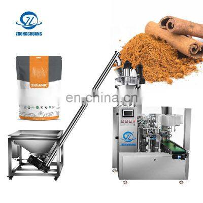 Factory Price Protein Spice Filling Packaging Spices Flour Premade Bag Cinnamon Powder Packing Machine