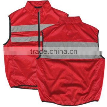 High visibility reflective safety vest running vest EN1150