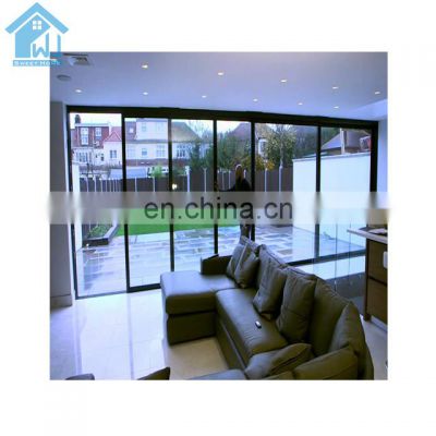 aluminium windows AS2047 stacking exterior sliding stained glass doors