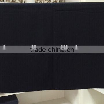 20% cashmere 80% wool fabric double sides plain black colour