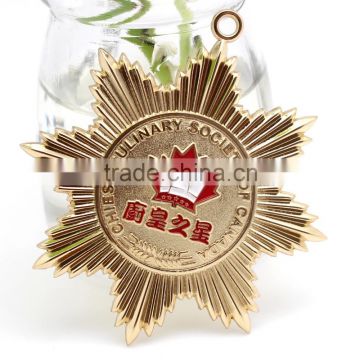 Cheap sport engraved gold military medals for sale