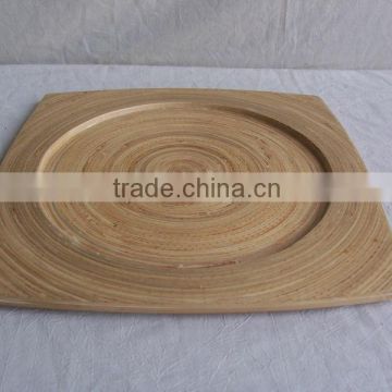 Natural spun bamboo charger plate