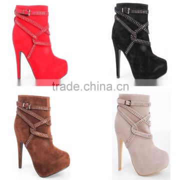 Guangzhou wholesale designer women shoes16cm heel platform boots women high heel safety boots