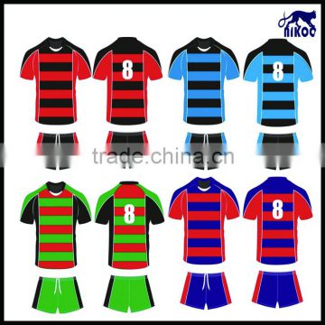 customized classical strips Rugby uniform, Team sublimation rugby kit, Club Rugby trainning jersey