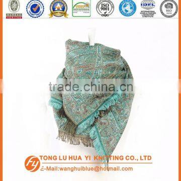 hot sale soft woven 100% acrylic cotton scarf for women