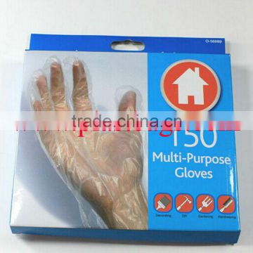 2014 HDPE plastic gloves with good quality