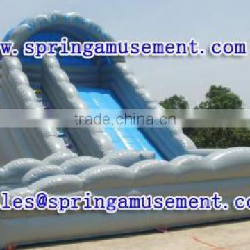 Interesting outdoor high quality double lane giant inflatable slide for adults and children, inflatable water slide SP-SL017