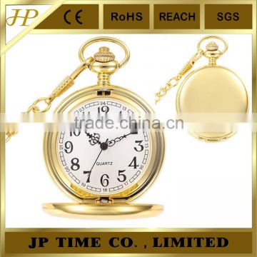 Empty pocket watch quartz gold japan movement pocket watch