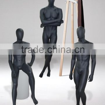 matt black fiberglass male mannequin for sale