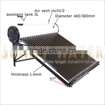 New vacuum tube solar water heater, Black tank cover and support frame, Vacuum Tube solar water heater with ISO CE CCC