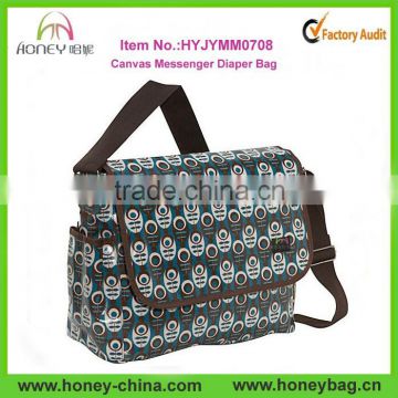 2015 Floral Nappy Bag Coated Canvas Waterproof Diaper Bag
