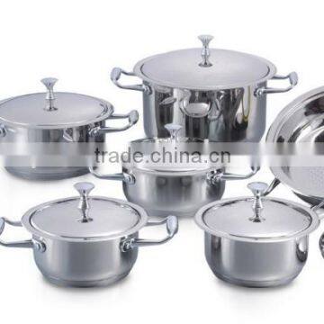 stainless steel cookware set with mirror polish