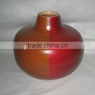Short Neck Vase Bamboo Combine Color