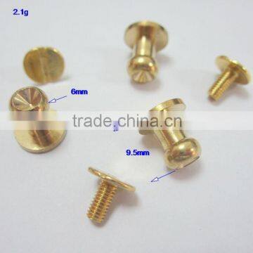 Factory supply brass metal stud with rhinestone for bag