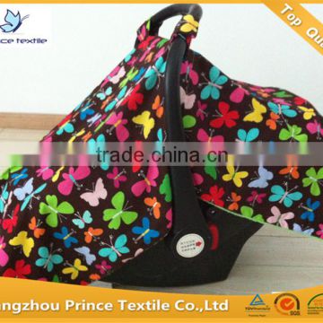 Baby Canopy Infant Brown Butterfly Sun Protection Car Seat Cover