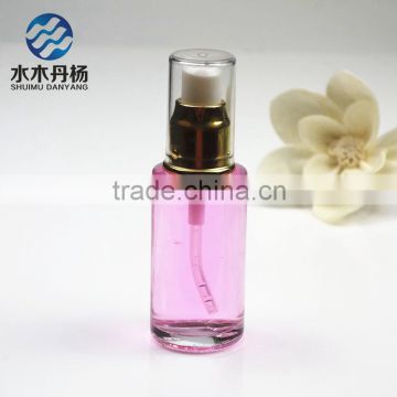 factory supply 50ml luxury cosmetic airless lotion pump glass bottle