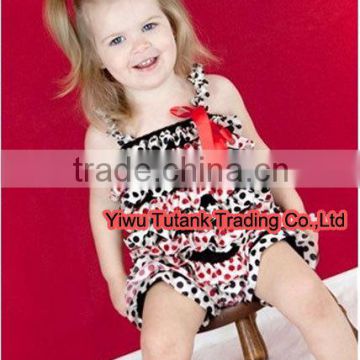 baby Romper with Red Bow Strap