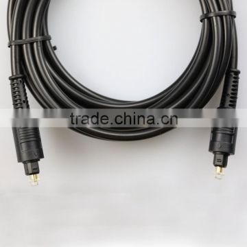 High Performence Optical Fibre Cable Toslink to Toslink Moulded PVC Plug Gold Plated with 4mm Cable