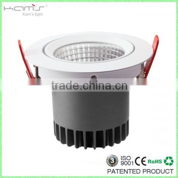 CRI>80 dimmable led down light with cob led daylight recessed commercial lighting