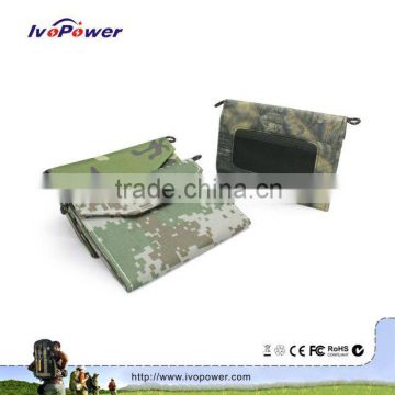 12V 5W portable solar panel charger China folding power bank charging Tablet