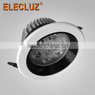 High power recessed led down lights 9W 810lm for projects