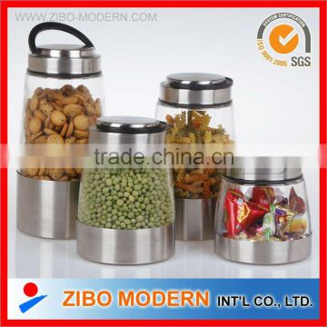 Round Glass canister for food