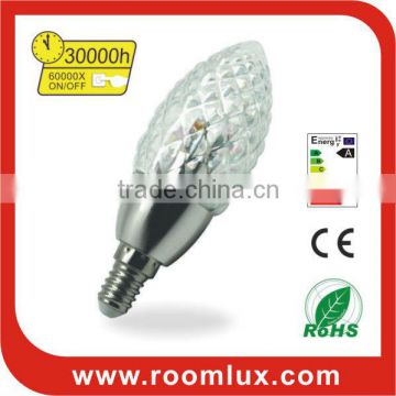 new arrival E27/E14 LED candle lamp bulb light 3W Dia35X108mm