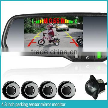 Newest Parking Sensor Rear View Mirror Monitor with Car Backup Camera and AUTO DIMMING
