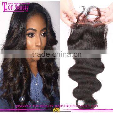 New style free part closure cheap silk base closure with baby hair virgin peruvian hair silk base closure