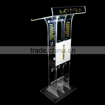 crystal clear custom acrylic podium/lectern/pulpit made in China OEM factory