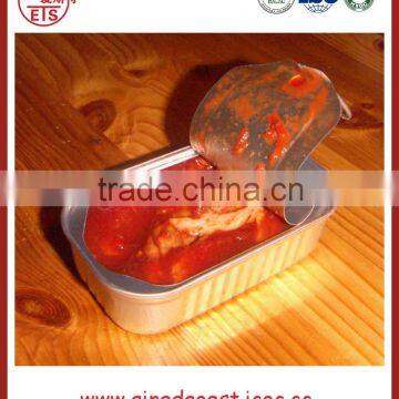 Canned fish in tomato sauce for various dishes canned mackerel