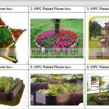 High quality wood plastic outdoor anti-uv wpc composite garden flower box