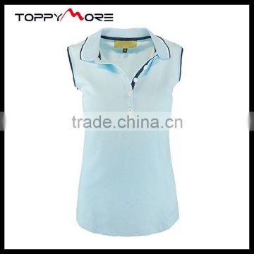 T056-3543B High Quality Sleeveless Polo Shirts, 95% Cotton 5%Elastan Sleeveless Polo Shirt